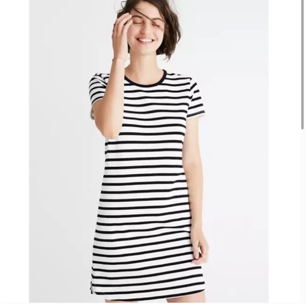 NWT MADEWELL STRIPED RINGER DRESS - Picture 2 of 14